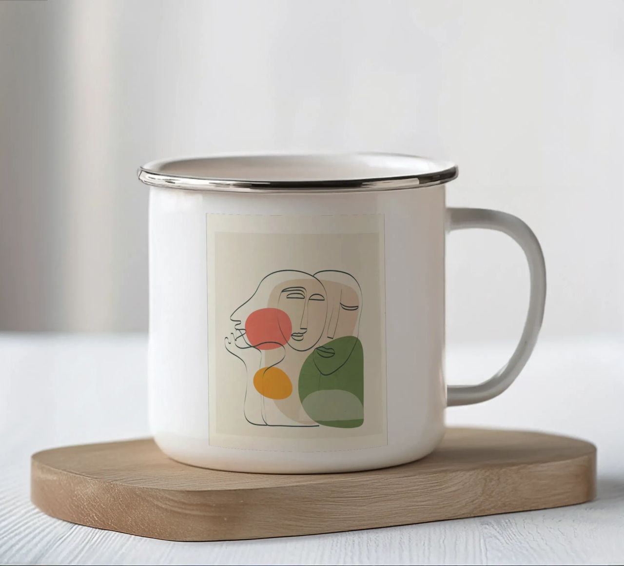 Abstract Sunset Portrait 03 tazza in smalto da Flow Line