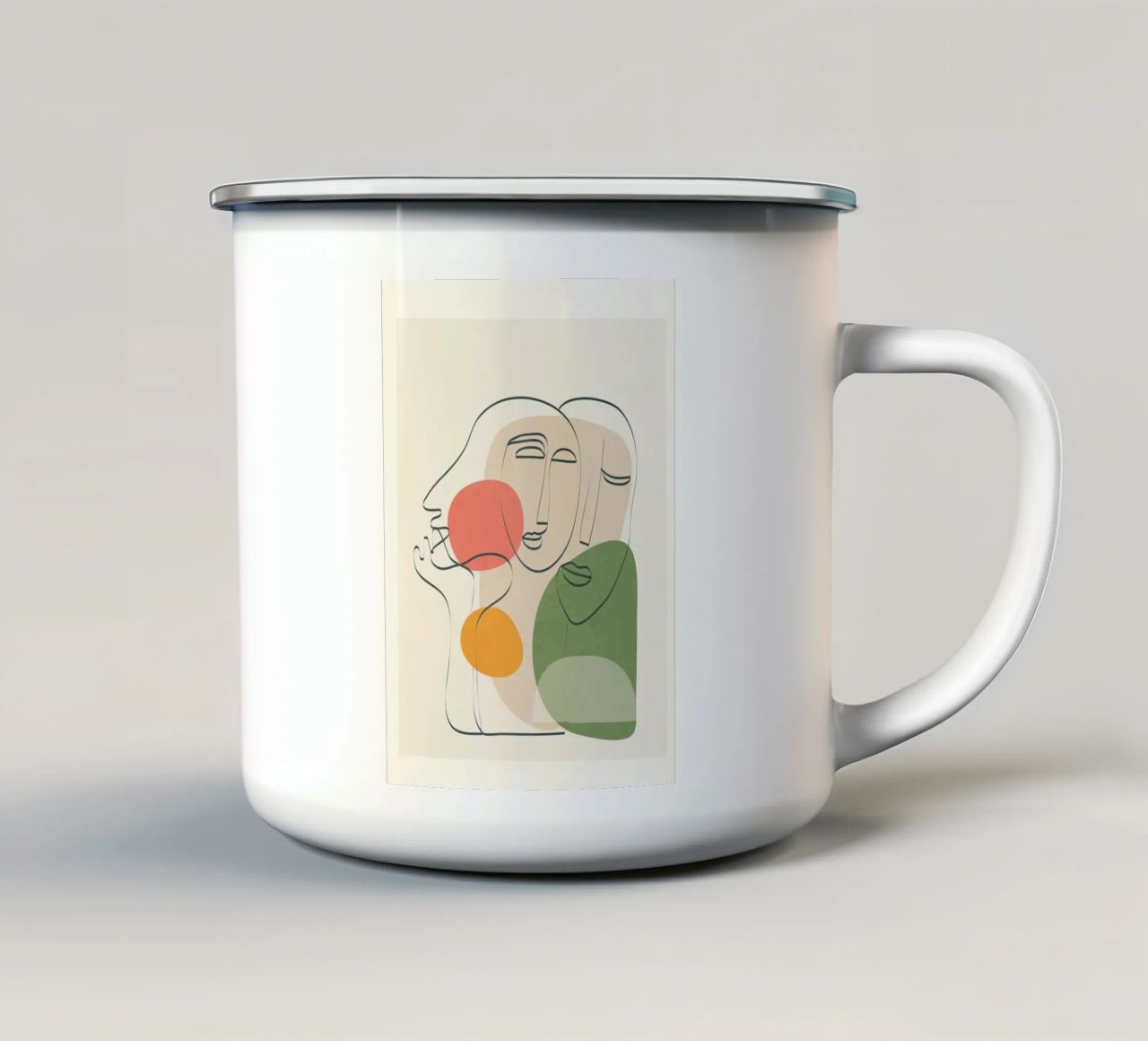 Abstract Sunset Portrait 03 tazza in smalto da Flow Line