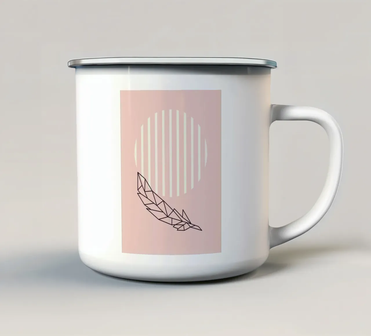 Geometrie da vivaio in rosa tazza in smalto da Little Dean