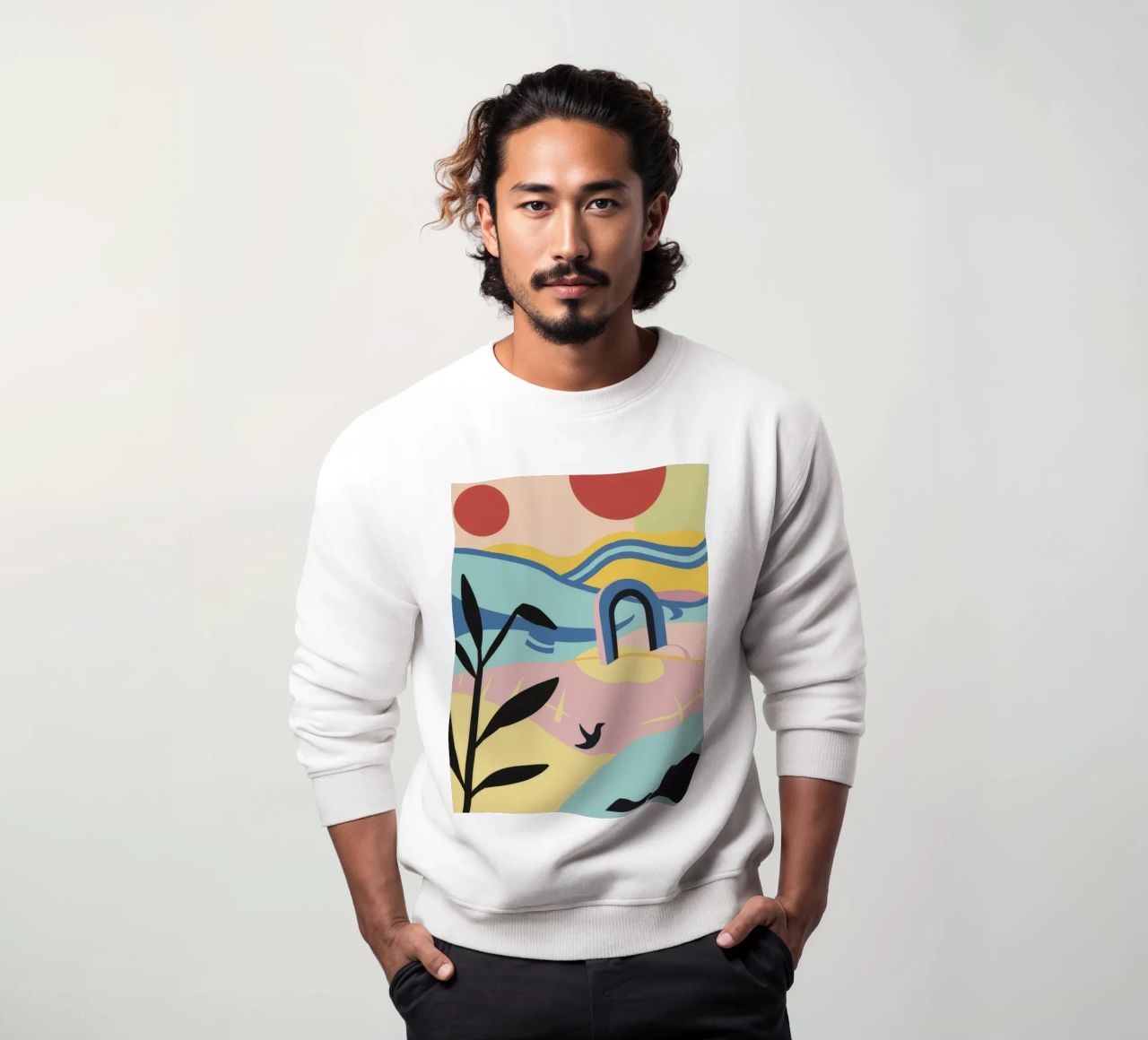 Abstract Coastal Forms sweatshirt by Chroma Haven