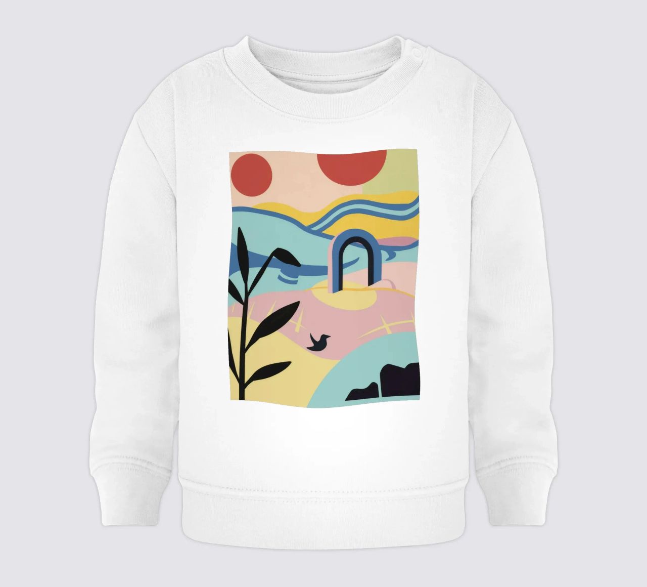 Formas costeras abstractas sudadera de bebé de Chroma Haven