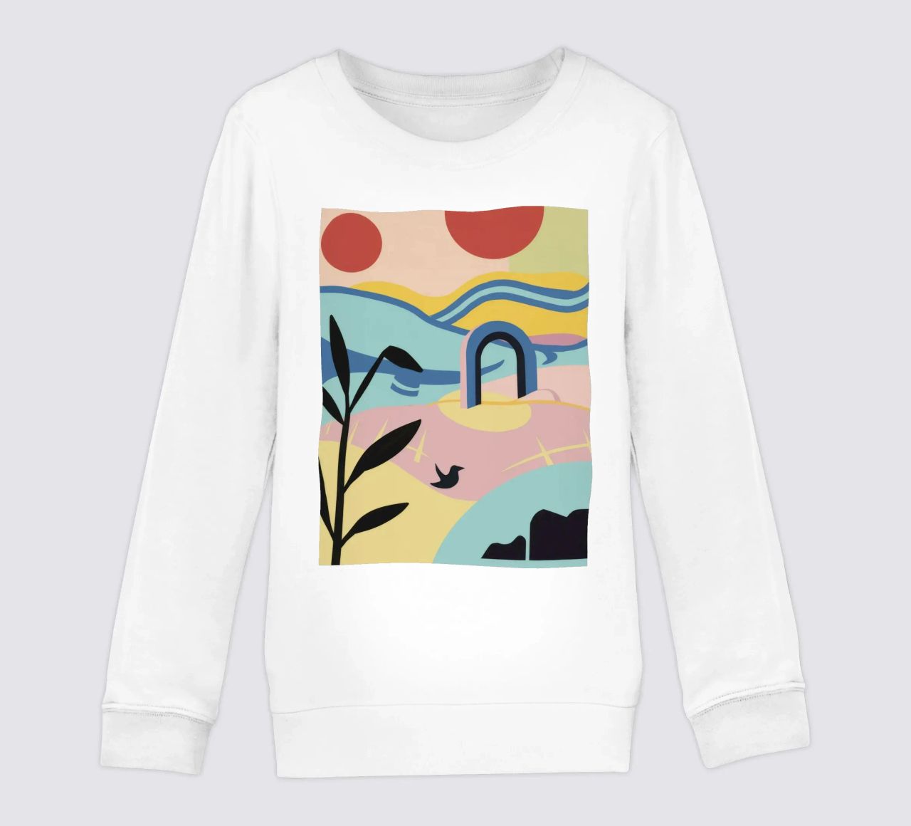 Formas costeras abstractas sudadera para niño de Chroma Haven