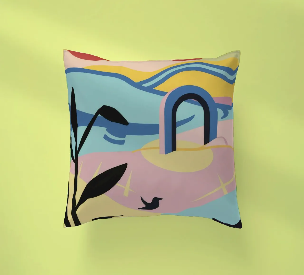 Forme costiere astratte cuscino da Chroma Haven