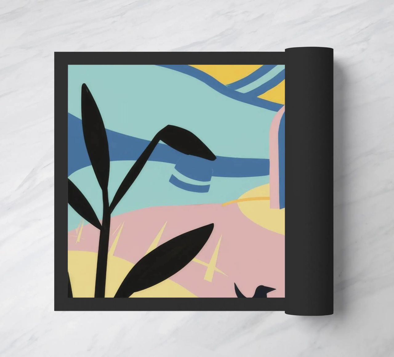 Abstract Coastal Forms doormat by Chroma Haven