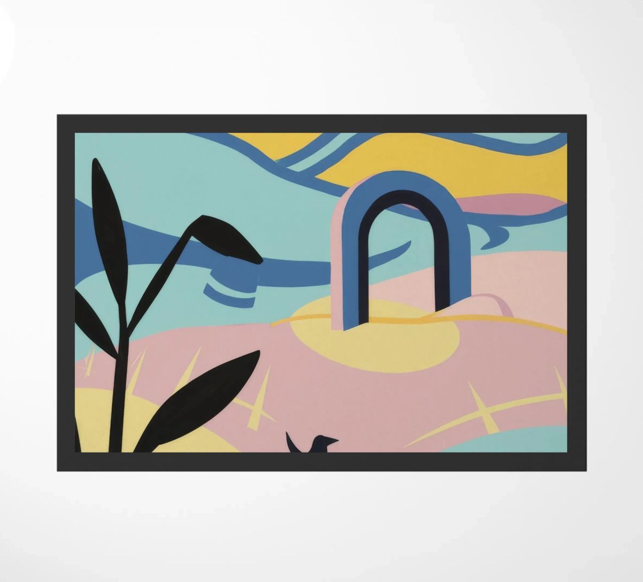 Abstract Coastal Forms doormat by Chroma Haven