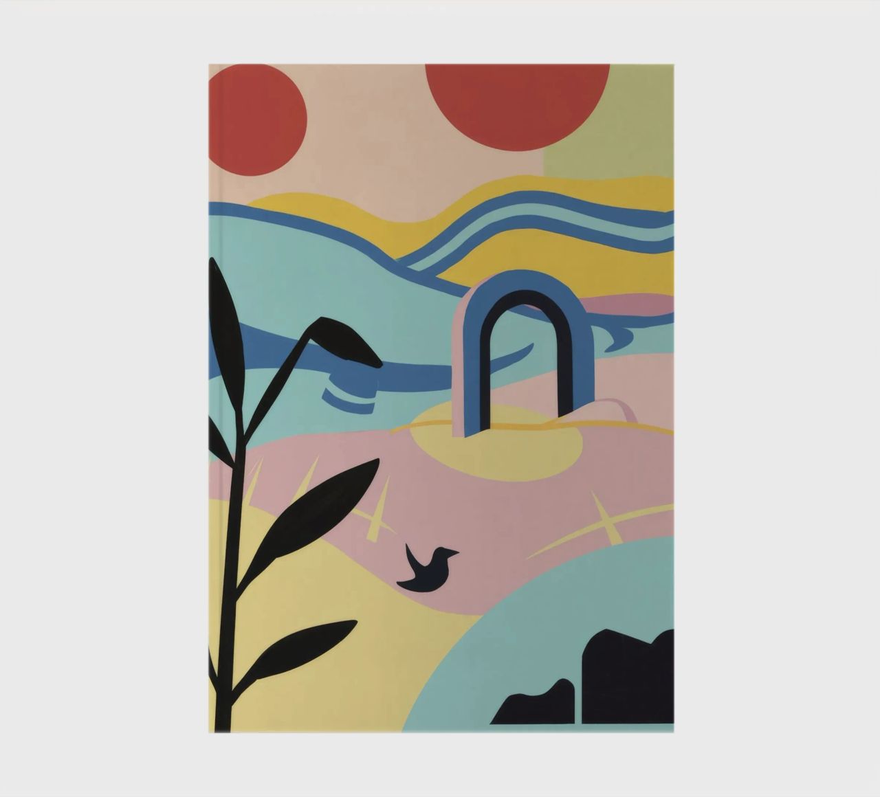 Abstract Coastal Forms notebook by Chroma Haven