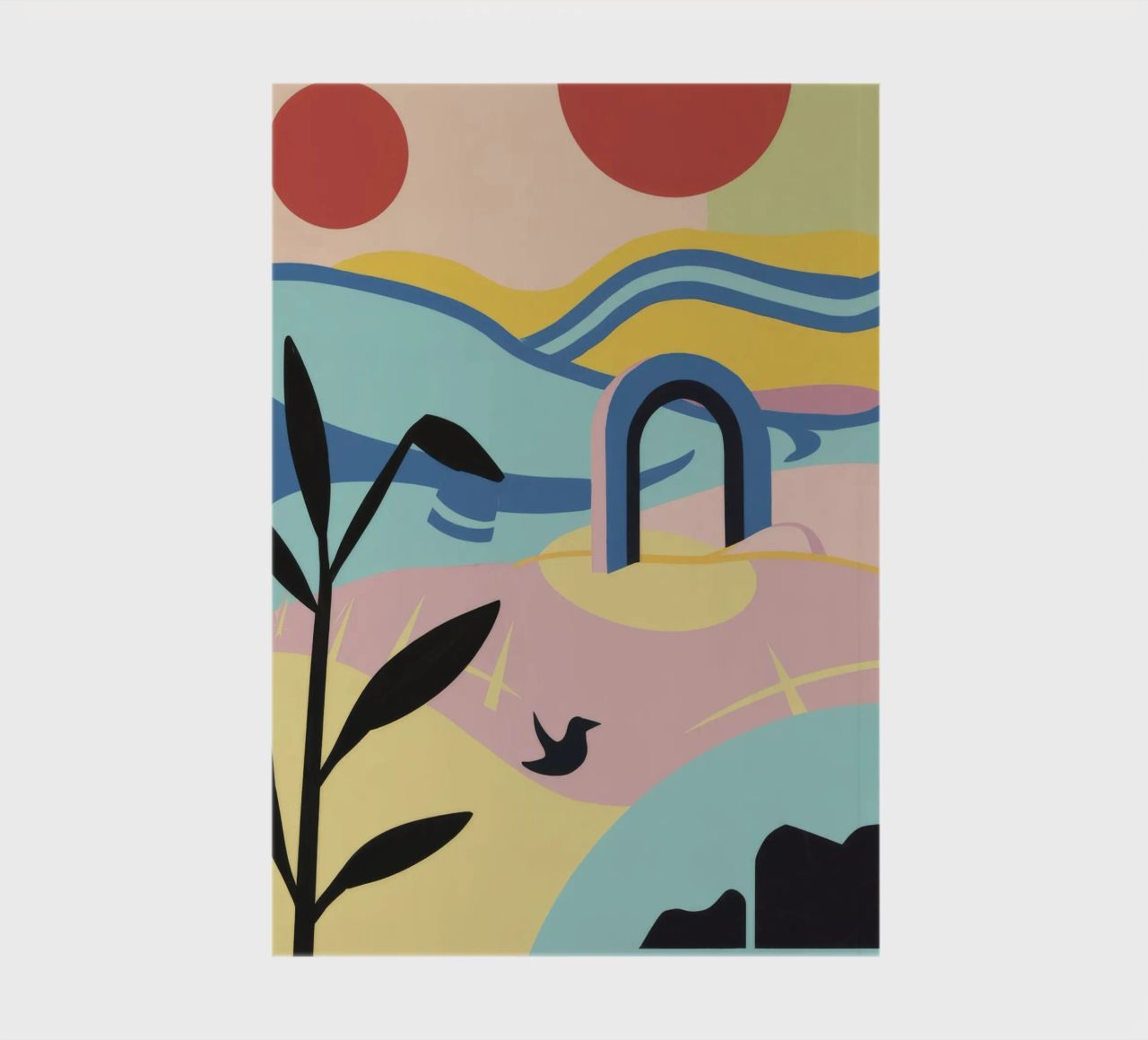 Abstract Coastal Forms notebook by Chroma Haven