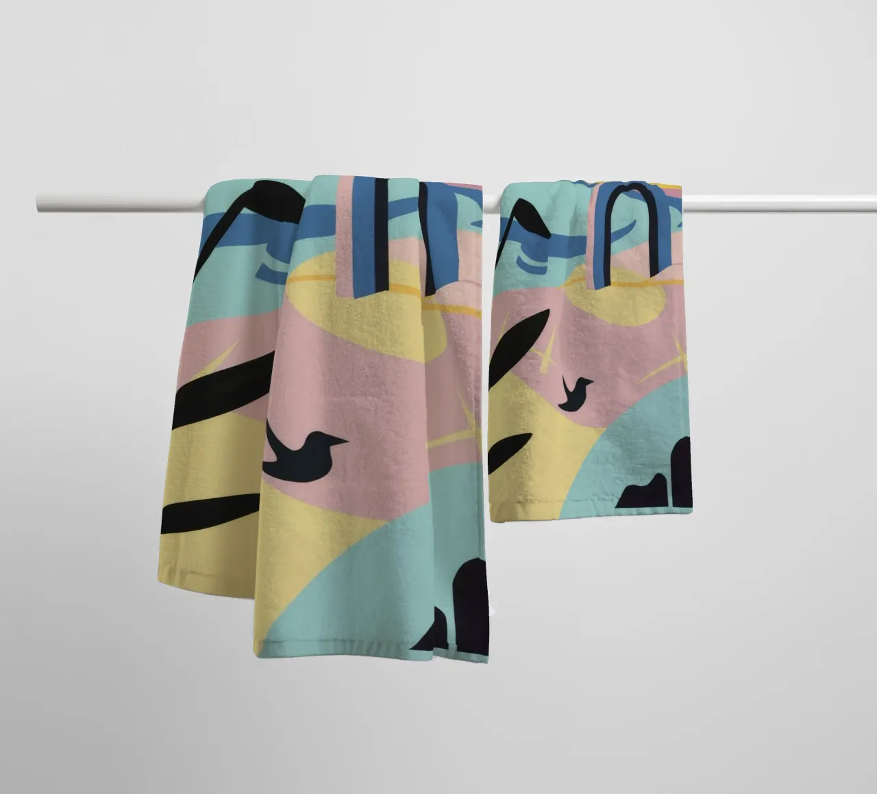 Formes côtières abstraites serviette de bain de Chroma Haven