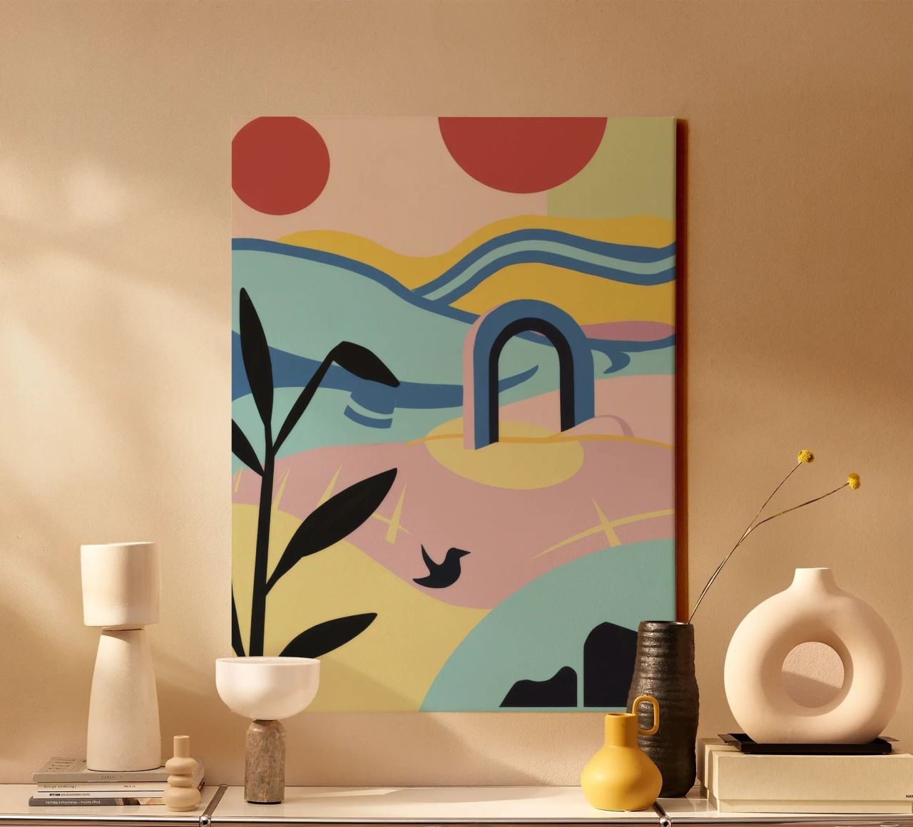Abstract Coastal Forms canvas by Chroma Haven