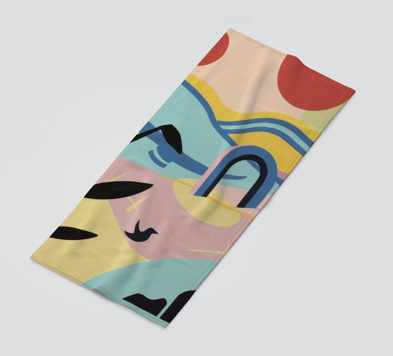 Abstract Coastal Forms beach towel by Chroma Haven