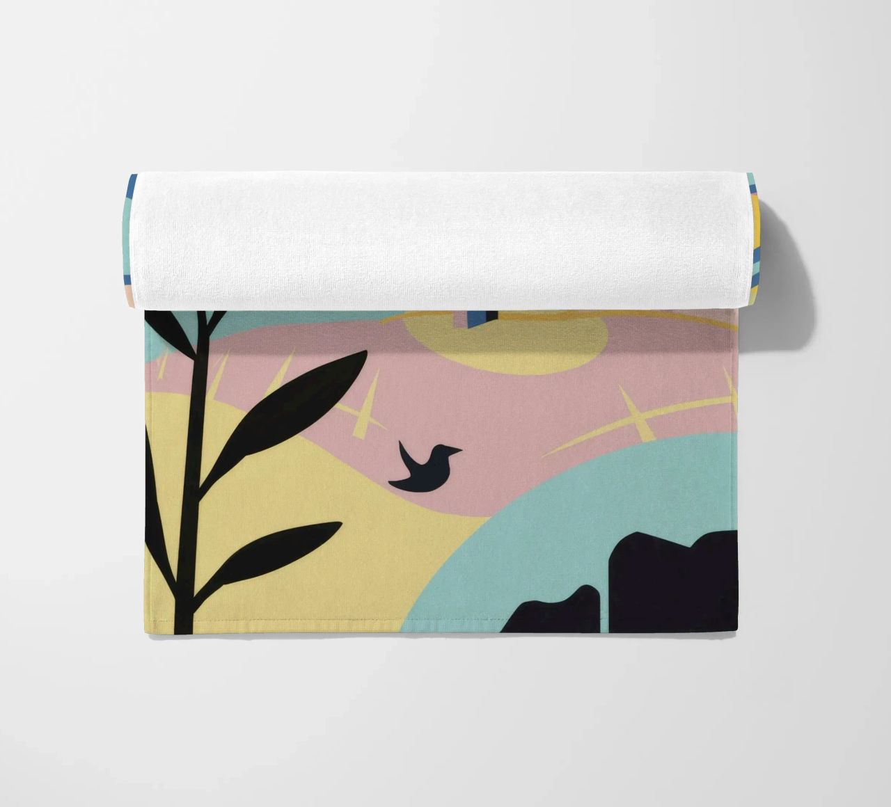 Abstract Coastal Forms beach towel by Chroma Haven