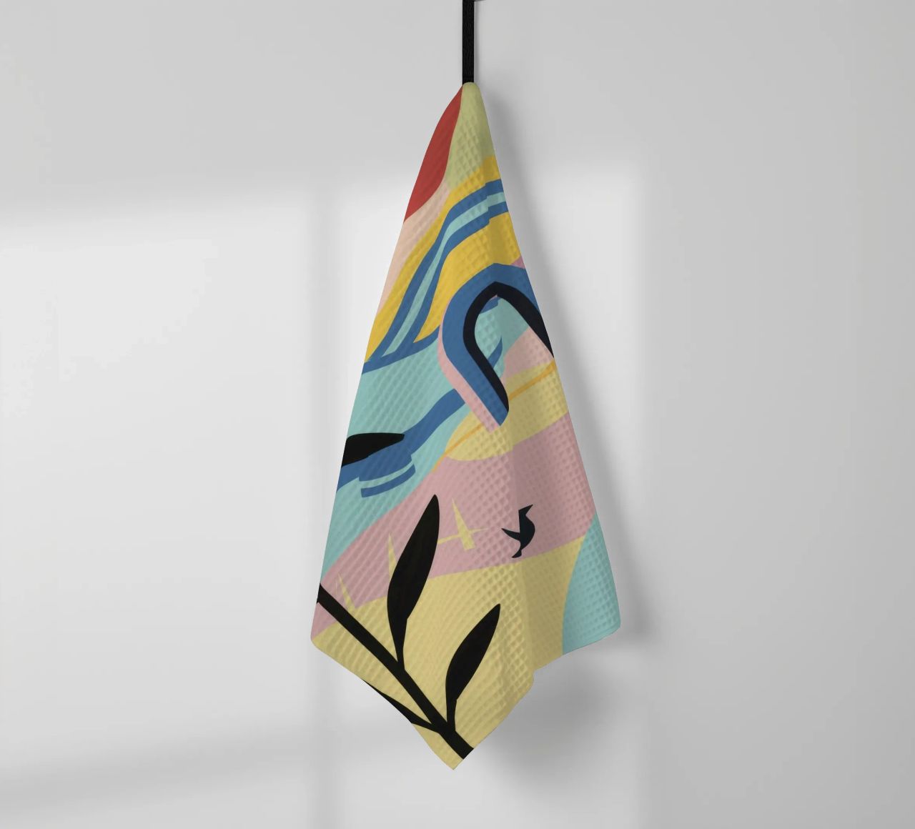 Abstract Coastal Forms tea towel by Chroma Haven