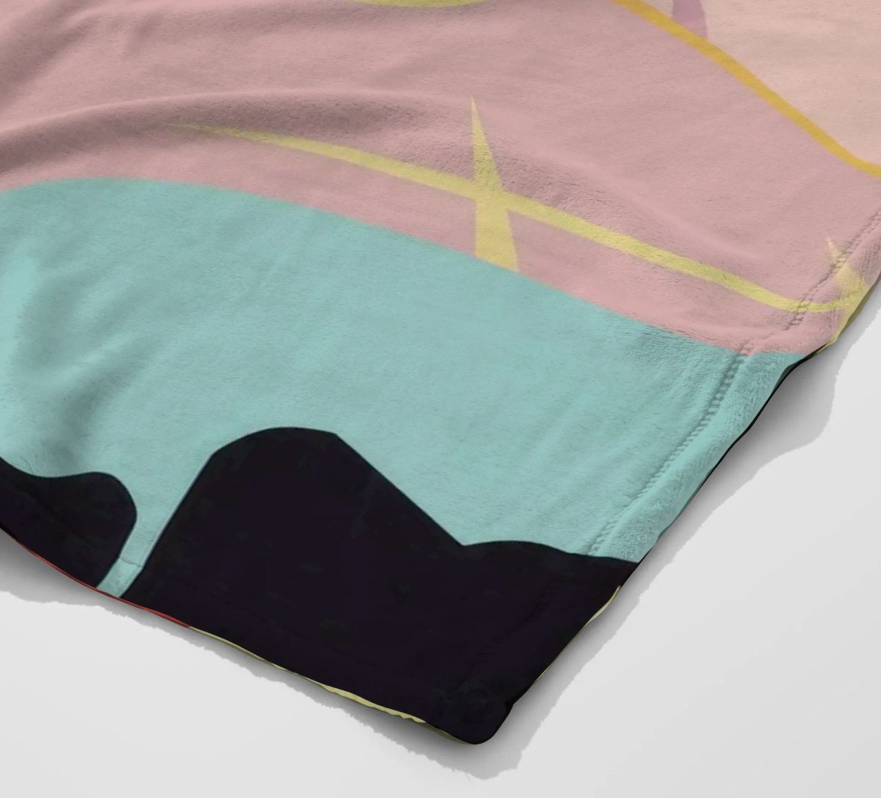 Abstract Coastal Forms fleece blanket by Chroma Haven
