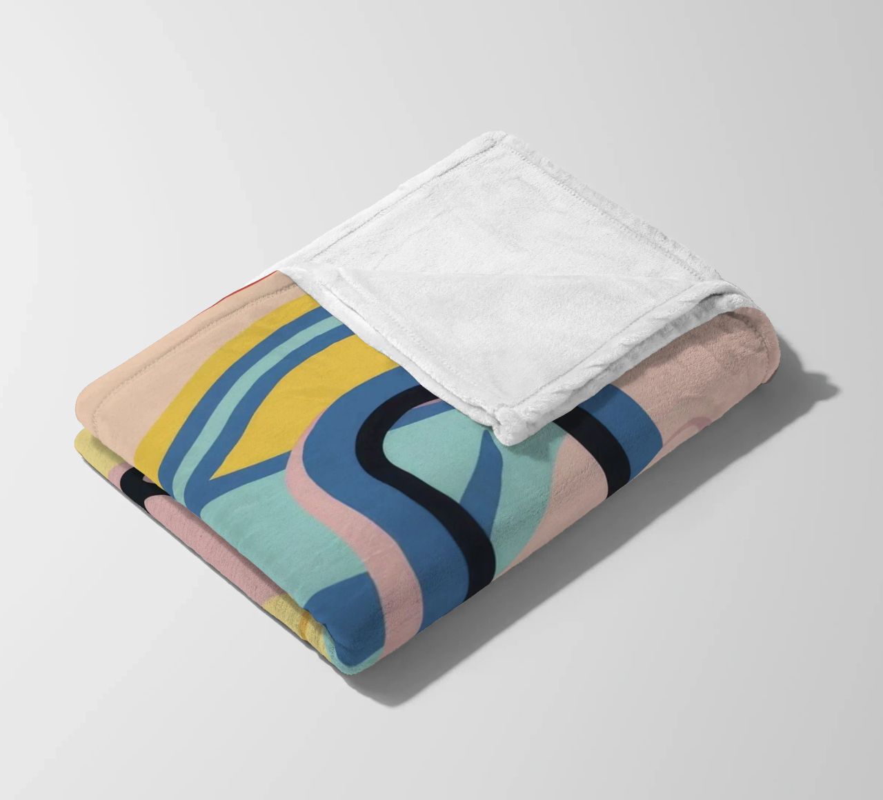 Abstract Coastal Forms fleece blanket by Chroma Haven
