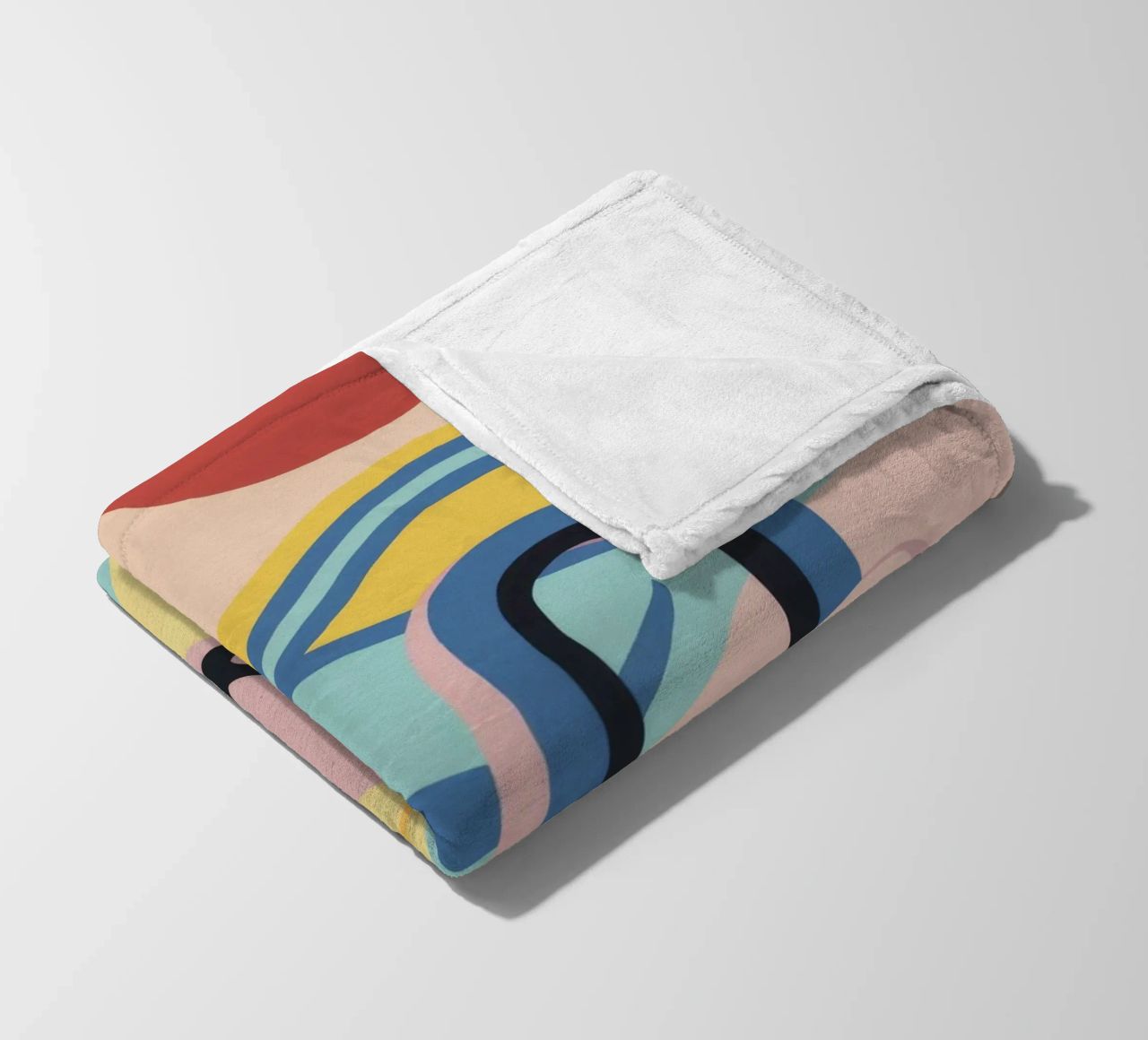 Abstract Coastal Forms fleece blanket by Chroma Haven