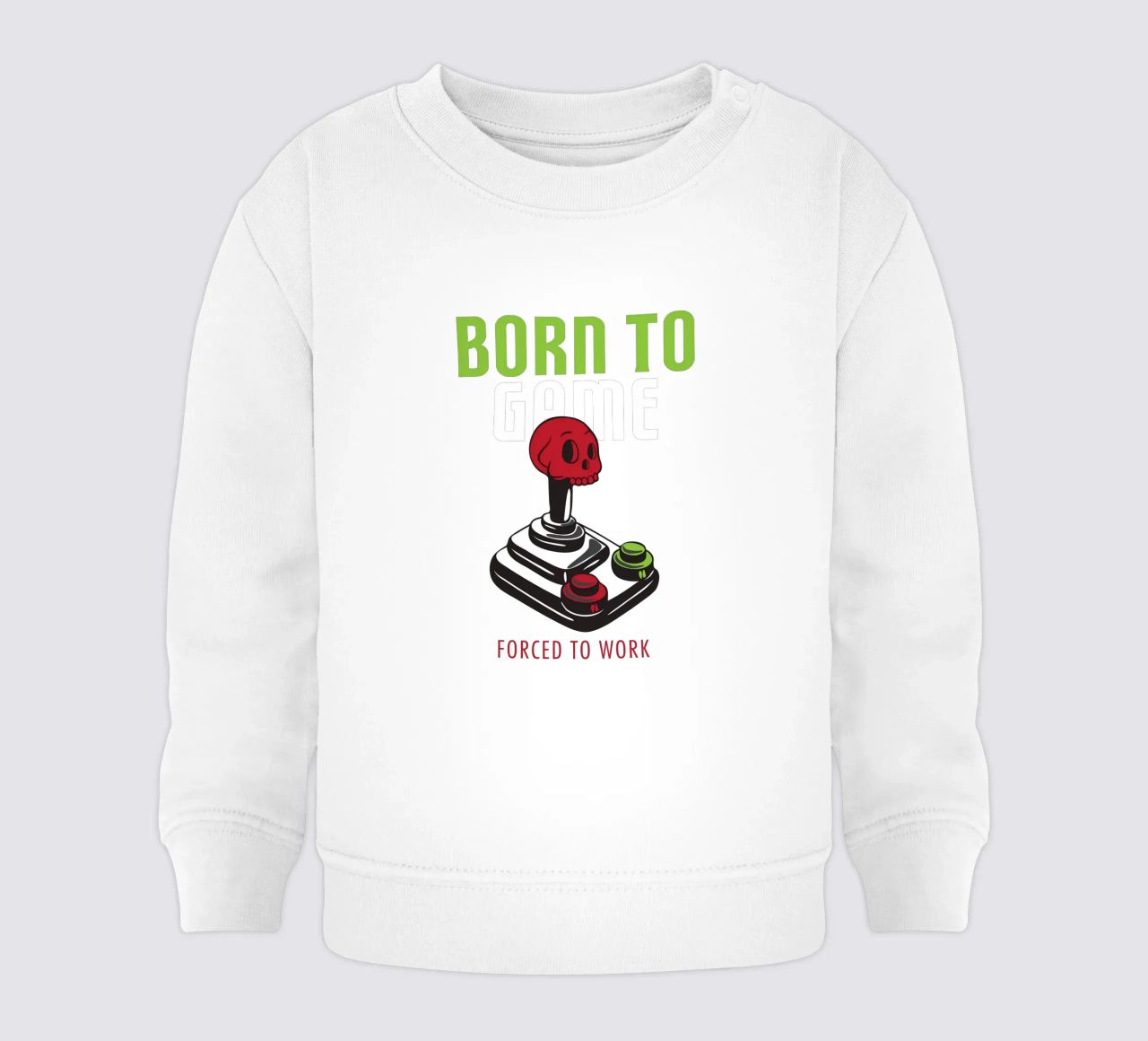 BORN TO GAME FORCED TO WORK felpa neonato da edsonramosart