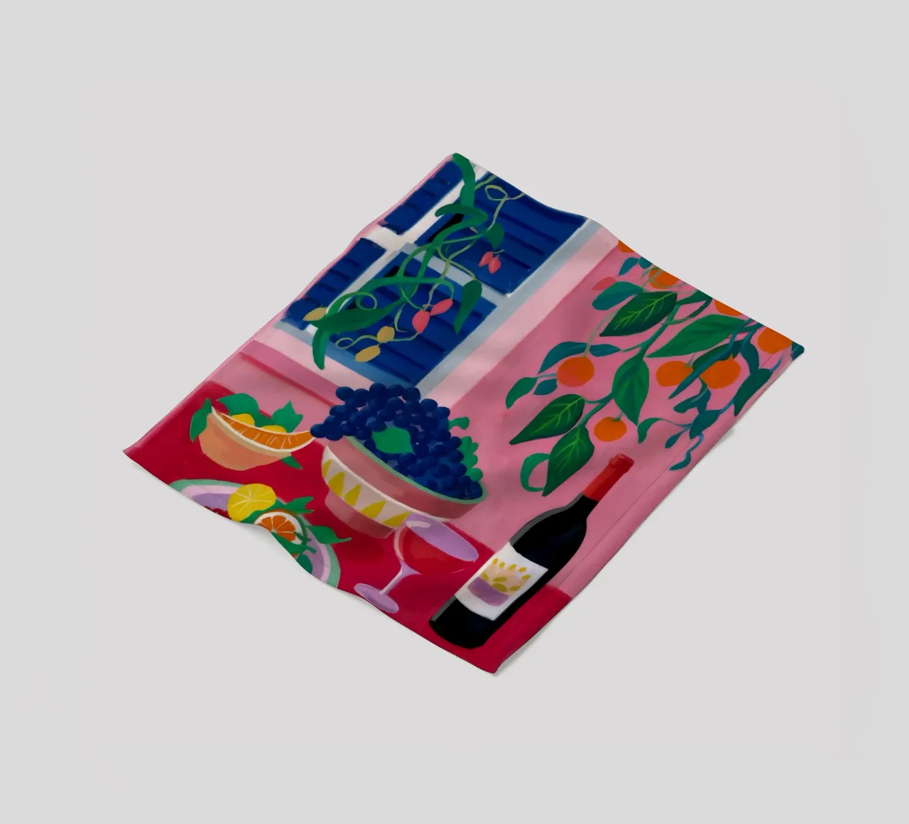 Nocturne Citrus Stille Fleecedecke von Chroma Haven