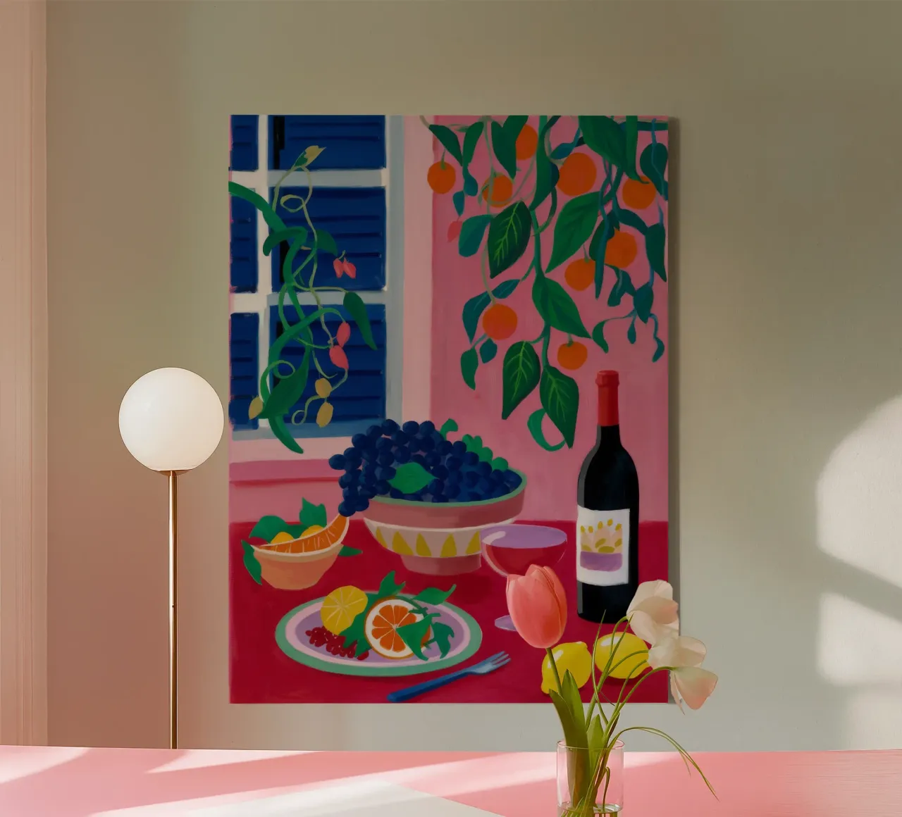 Nocturne Citrus Stillness canvas by Chroma Haven