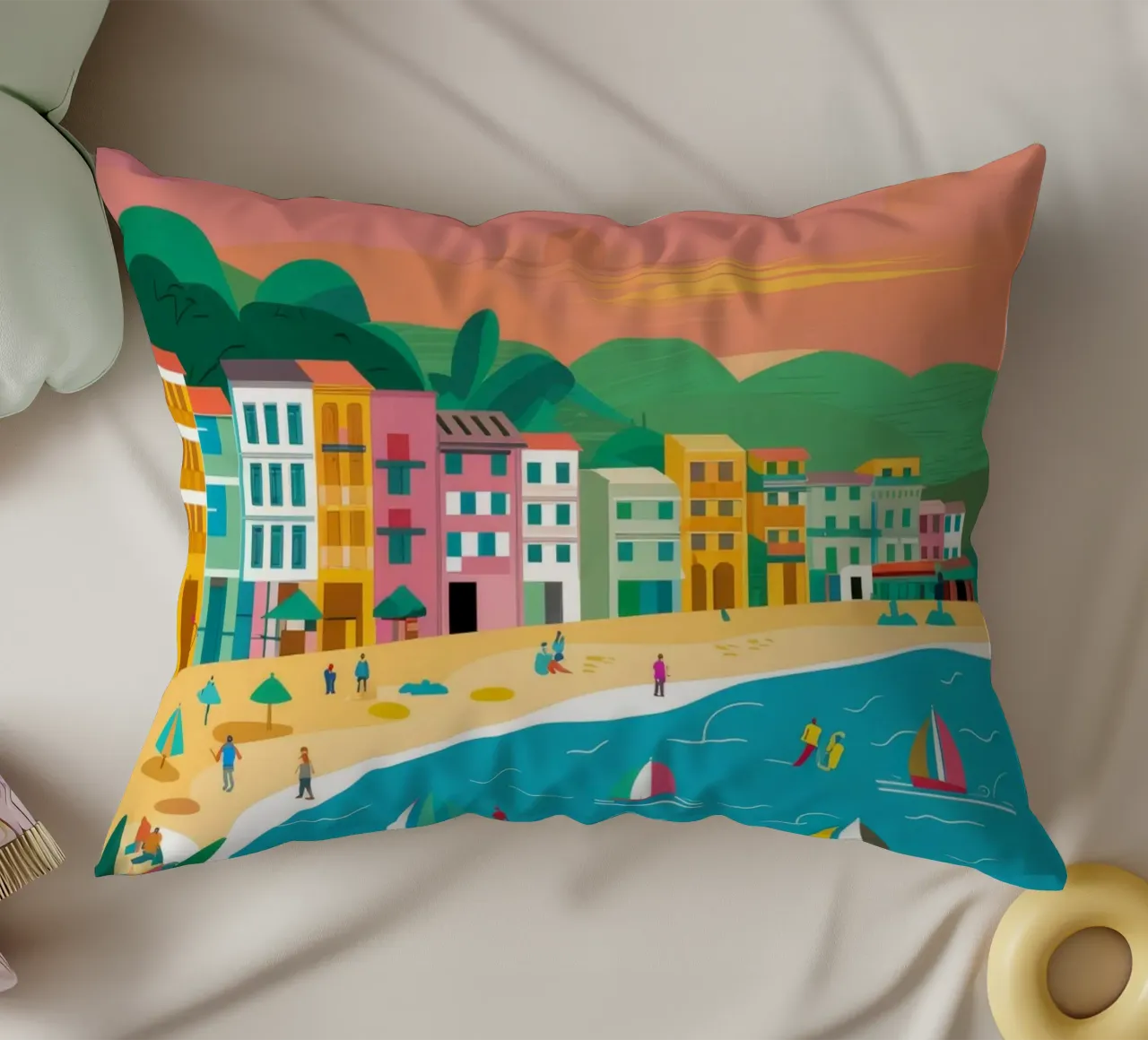 Barche a vela Sunny Seaside cuscino da Chroma Haven