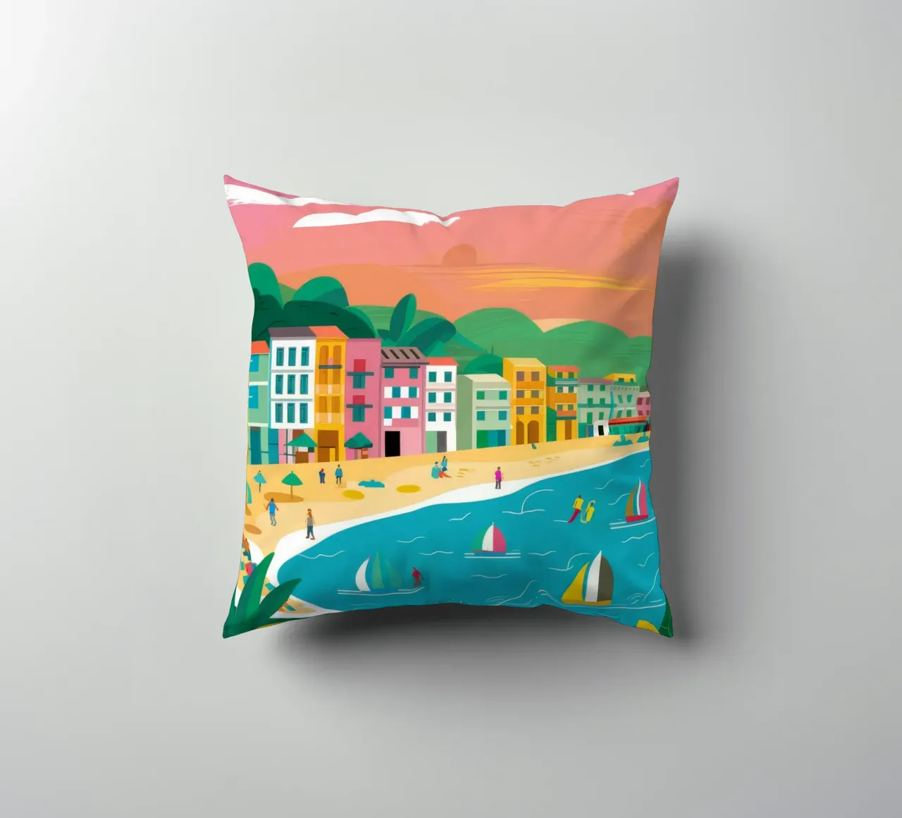 Barche a vela Sunny Seaside cuscino da Chroma Haven