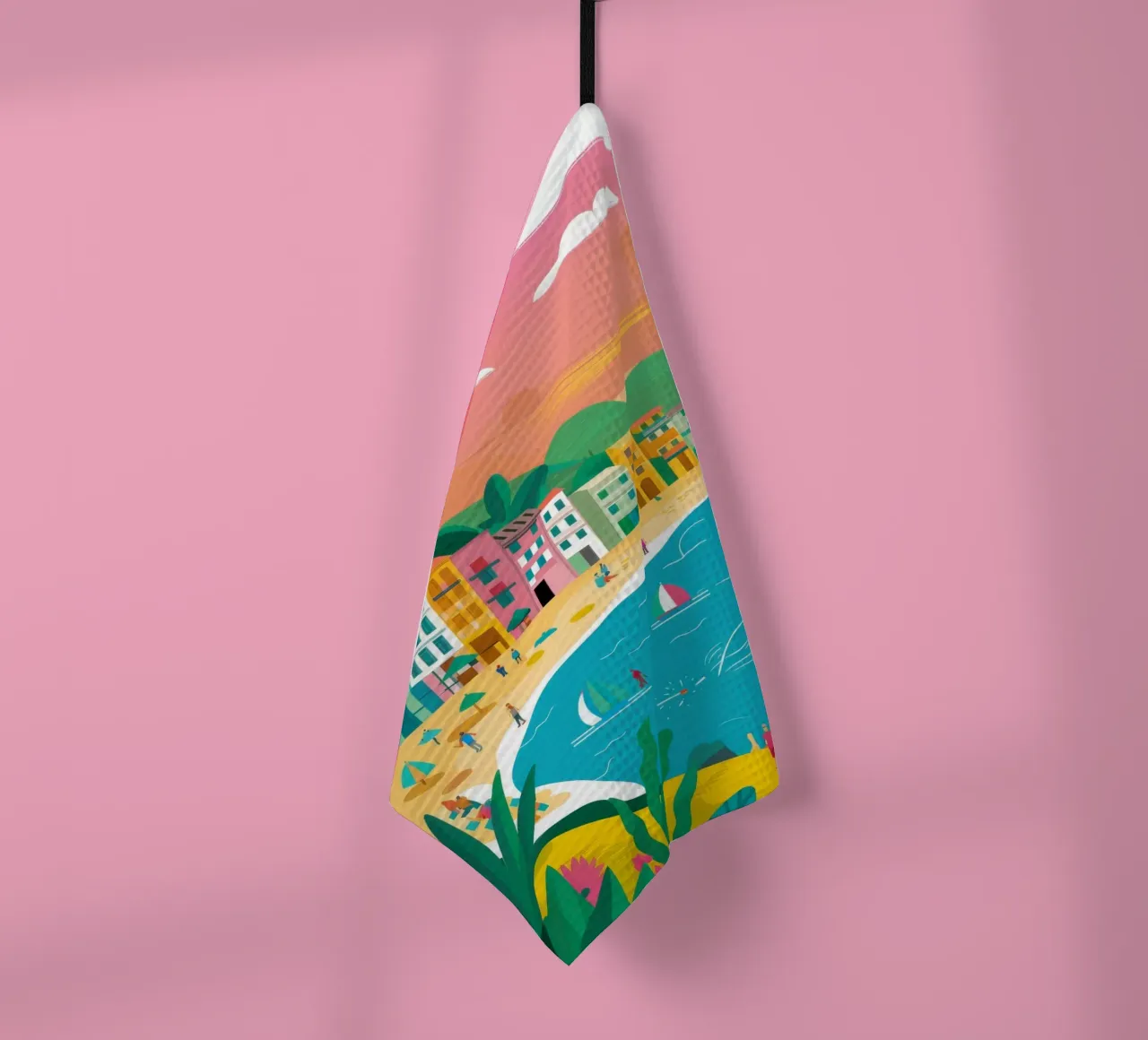 Barche a vela Sunny Seaside canovaccio da cucina da Chroma Haven