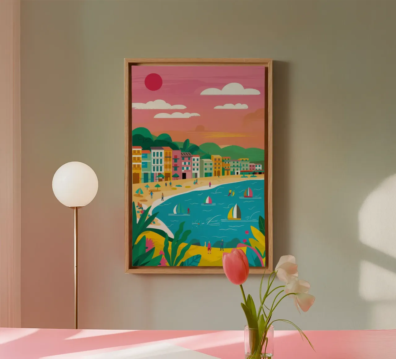 Barche a vela Sunny Seaside tela da Chroma Haven