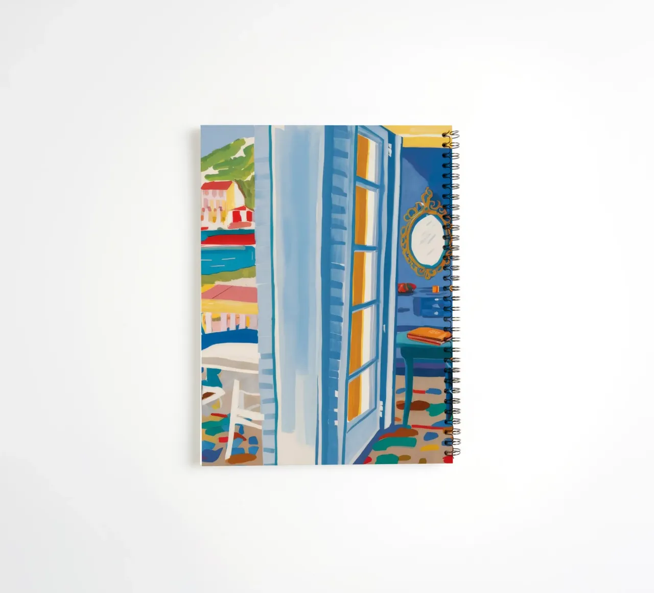 Blue Doorway Intrigue spiral notebook by Chroma Haven