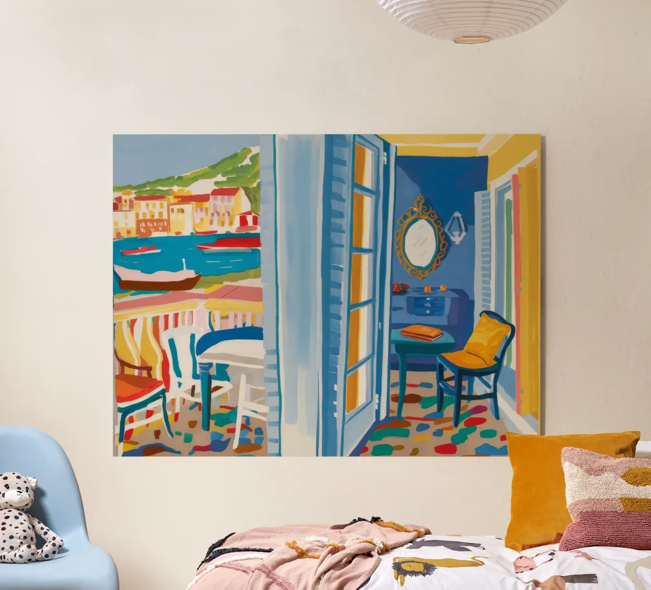 Intrigo di porte blu plexiglass da Chroma Haven