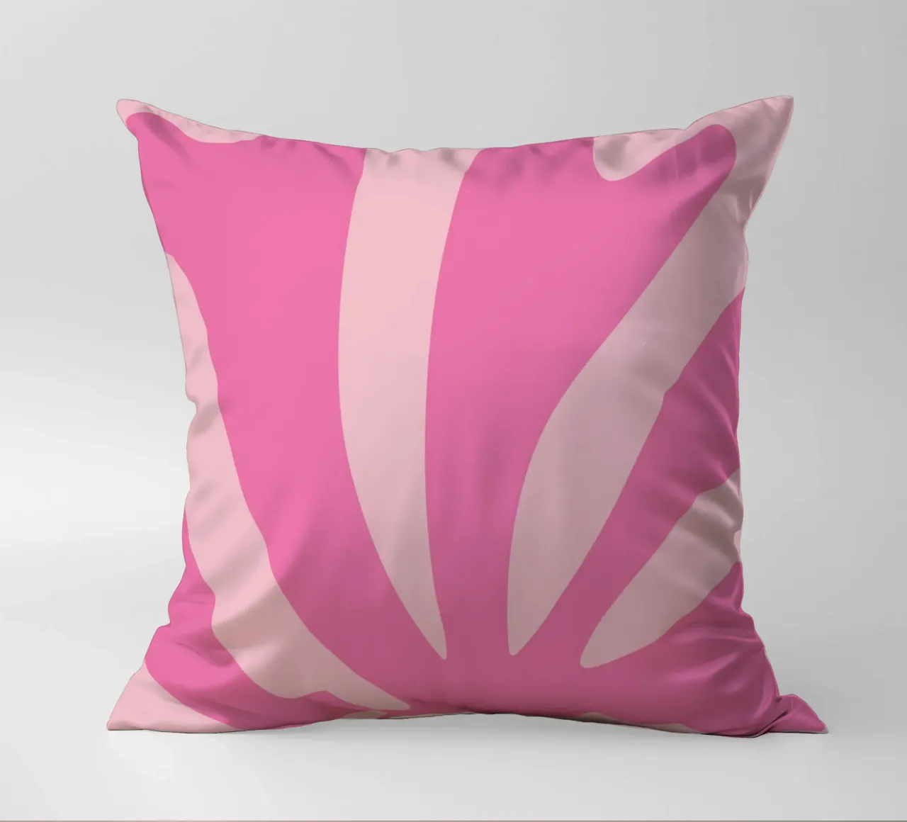 Mostra di design astratto botanico rosa di ispirazione matissiana cuscino da pdigitalprints