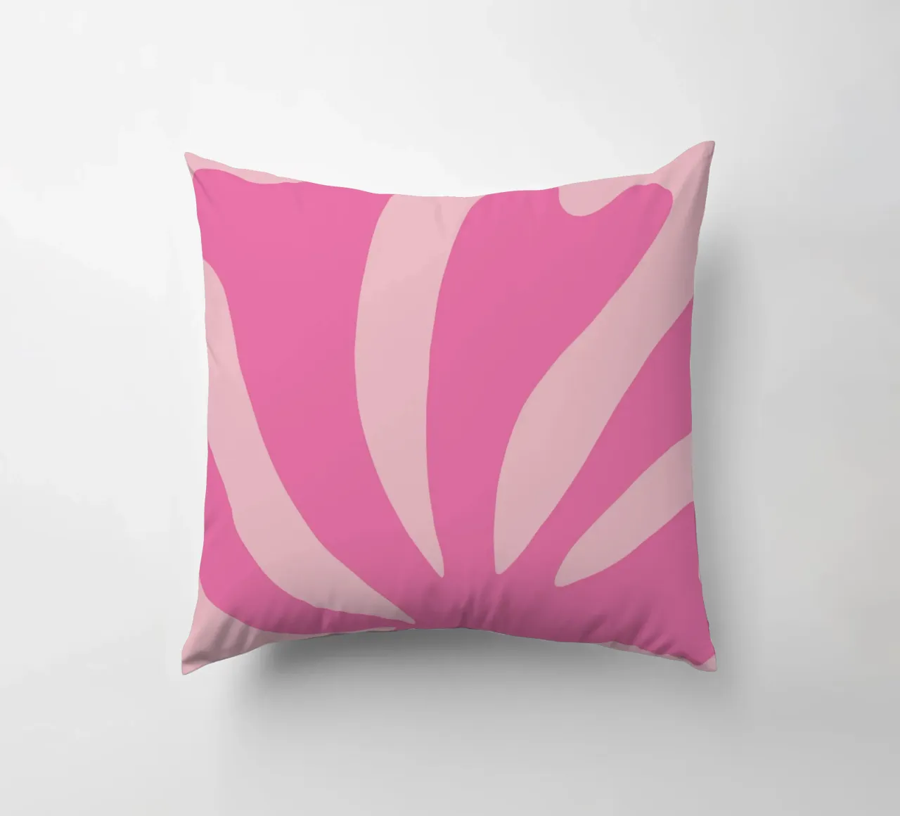 Mostra di design astratto botanico rosa di ispirazione matissiana cuscino da pdigitalprints
