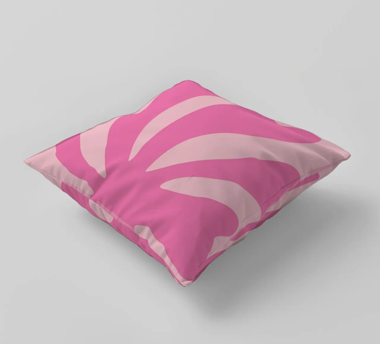 Mostra di design astratto botanico rosa di ispirazione matissiana cuscino da pdigitalprints