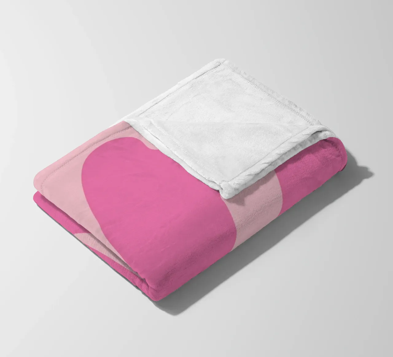 Mostra di design astratto botanico rosa di ispirazione matissiana coperta in pile da pdigitalprints