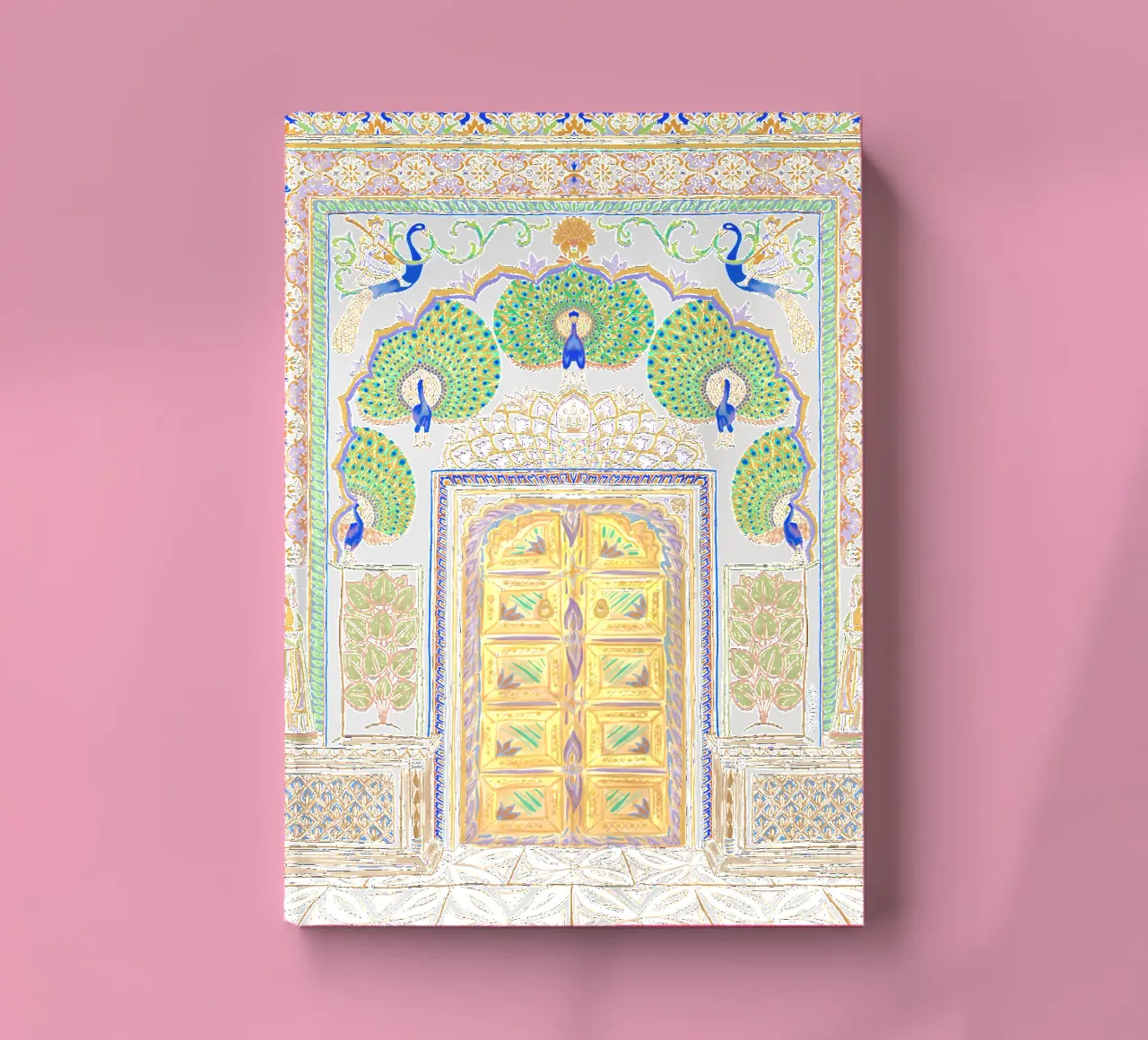 Peacock Gate - Jaipur India, architecture colorée Porte carnet de notes de This Wild Soul - Illustration