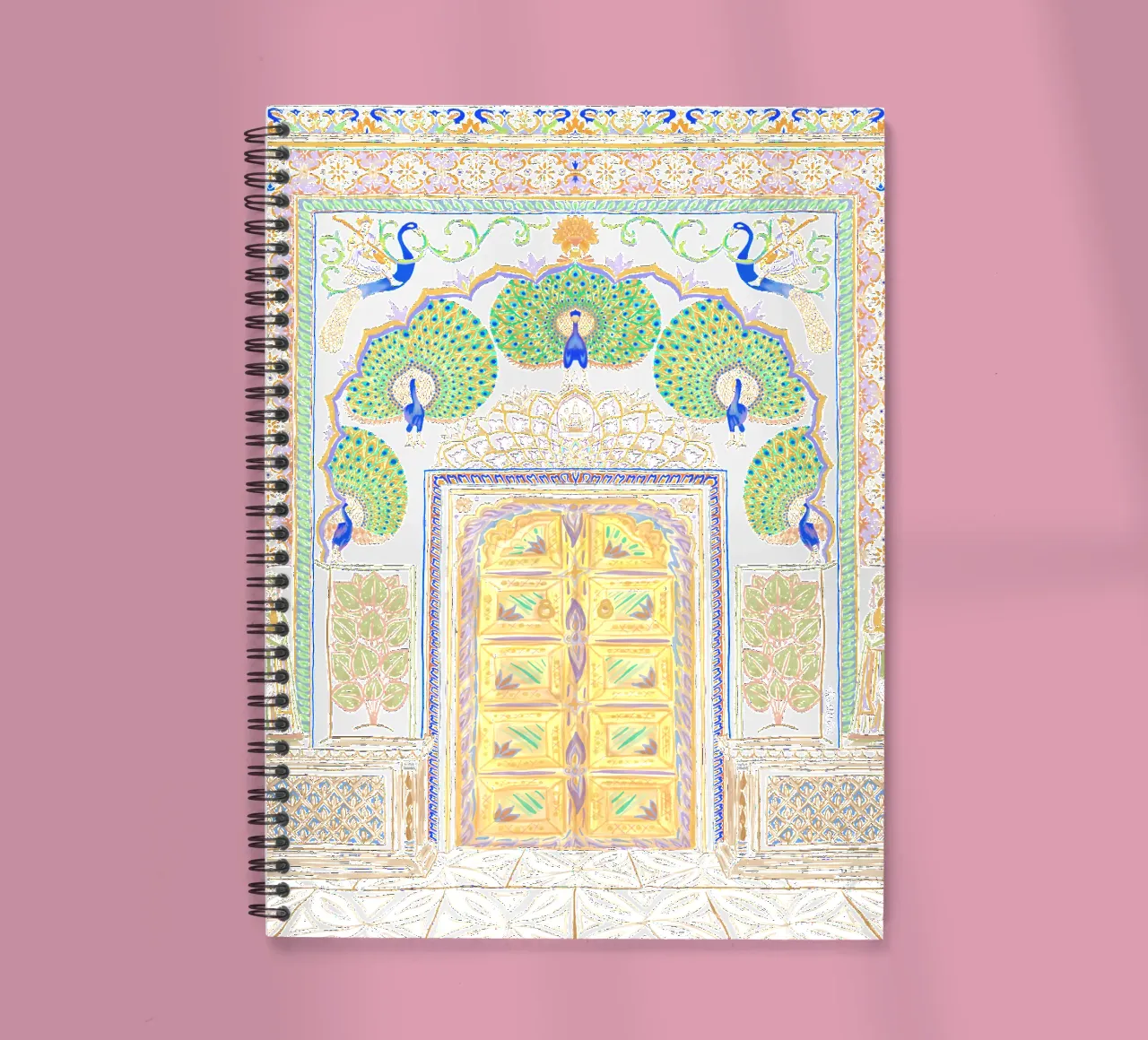 Pfauentor - Jaipur Indien, farbenfrohe Architektur Türöffnung Ringbuch von This Wild Soul - Illustration