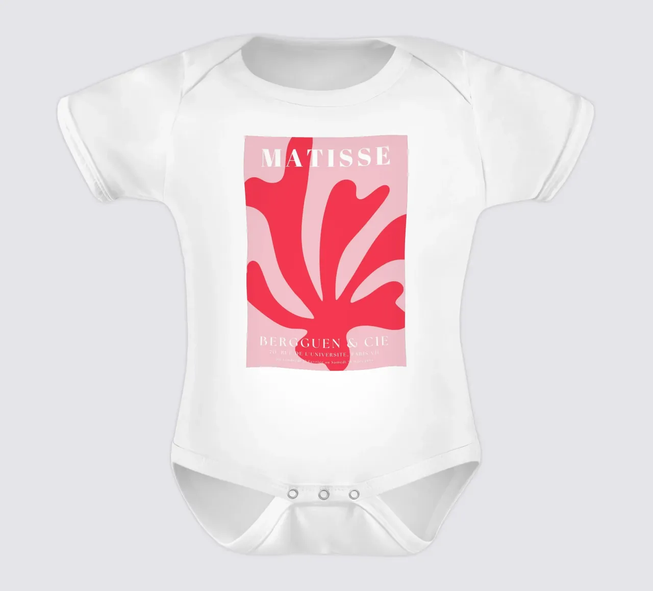 Astratto botanico di ispirazione matissiana body neonato maniche corte da pdigitalprints