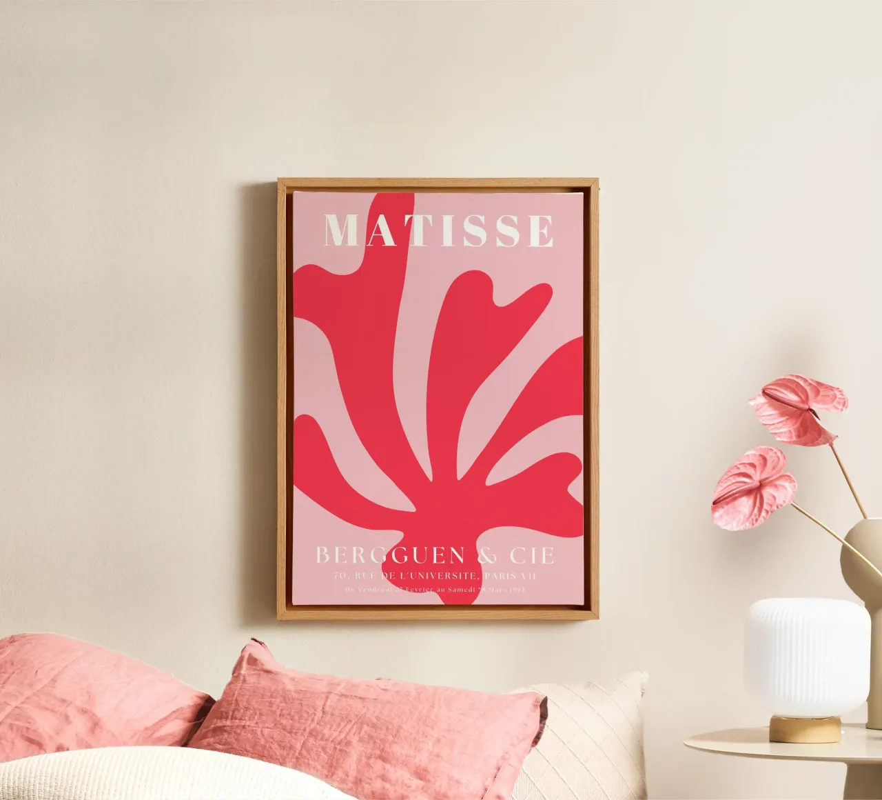 Astratto botanico di ispirazione matissiana tela con Cornice a cassetta da pdigitalprints