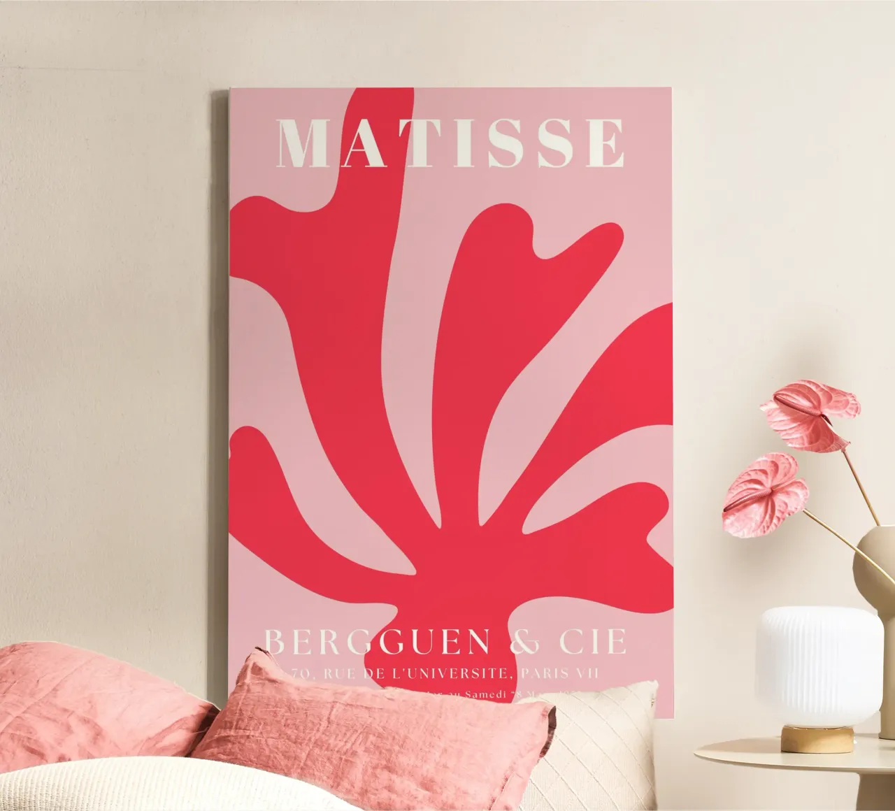 Astratto botanico di ispirazione matissiana tela con Cornice a cassetta da pdigitalprints