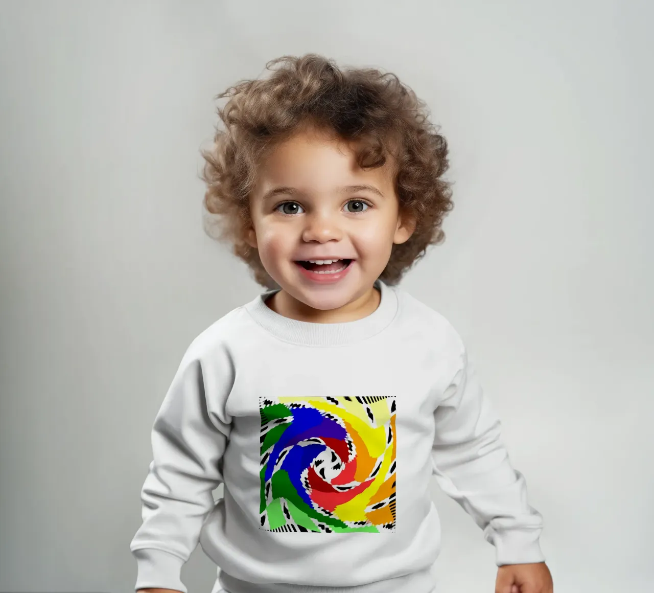 Superficies onduladas + deformadas, ilusión óptica de una espiral sudadera de bebé de Gürsel Yesil Digital Art