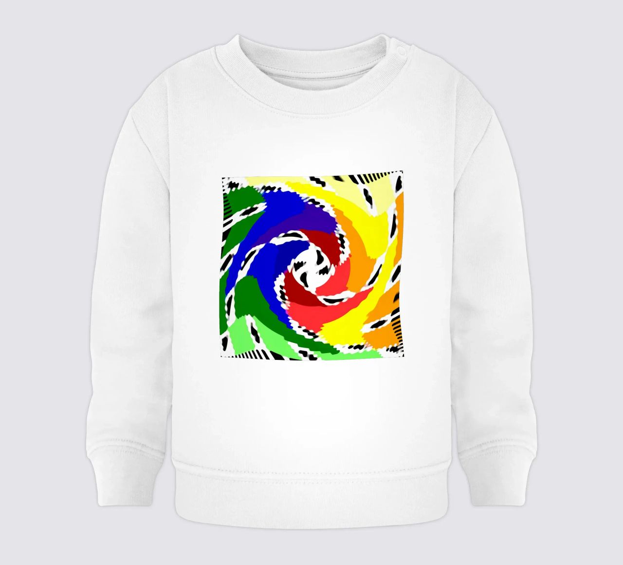 Superfici ondulate + deformate, illusione ottica di una spirale felpa neonato da Gürsel Yesil Digital Art