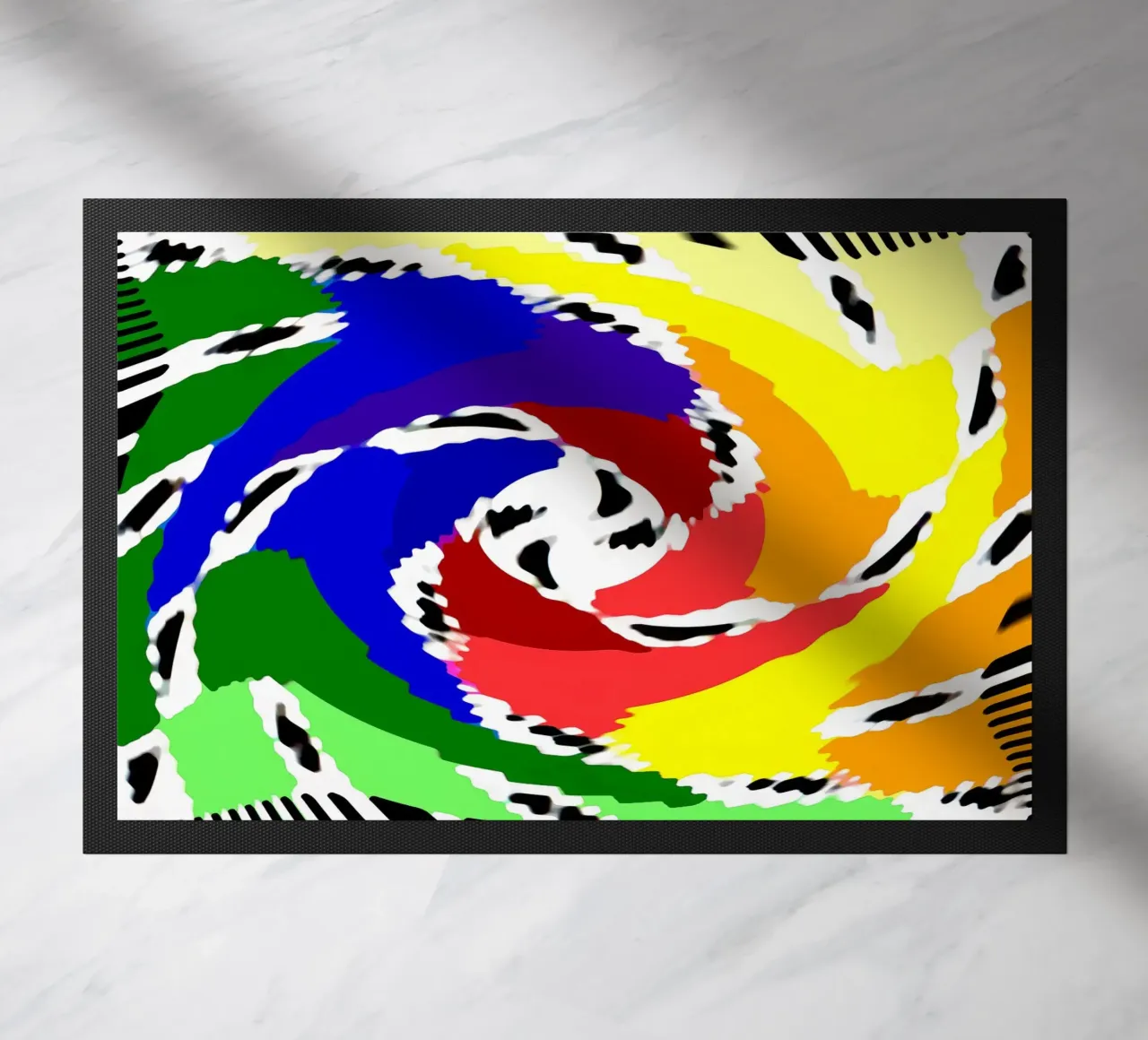 Superfici ondulate + deformate, illusione ottica di una spirale zerbino da Gürsel Yesil Digital Art