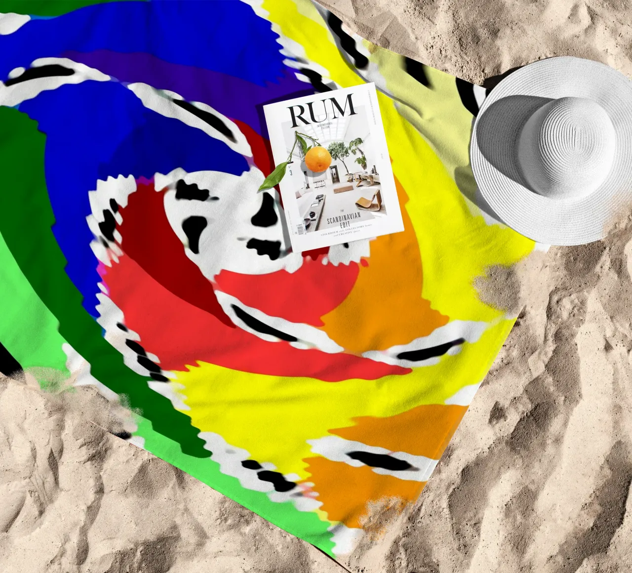 Superfici ondulate + deformate, illusione ottica di una spirale telo mare da Gürsel Yesil Digital Art