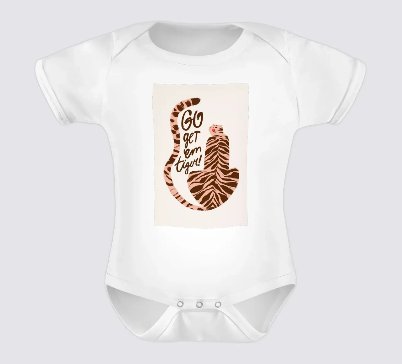 Go Tiger body neonato maniche corte da Pure