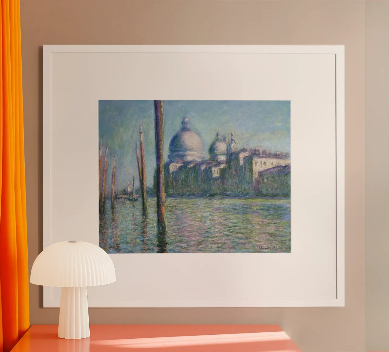 Claude Monet - Le Grand Canal (1908) poster con telaio in legno da Wirla