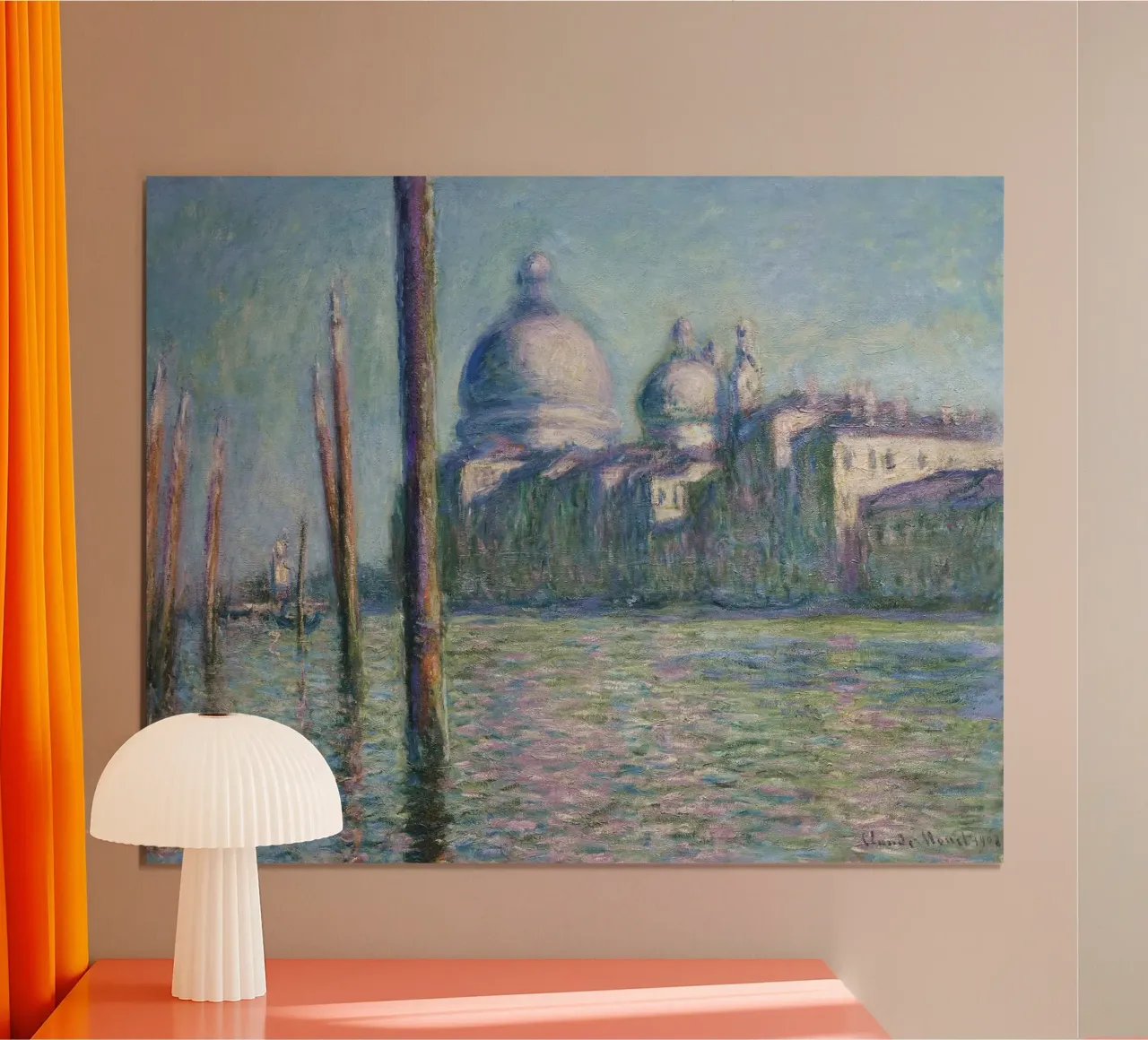 Claude Monet - Le Grand Canal (1908) poster con telaio in legno da Wirla