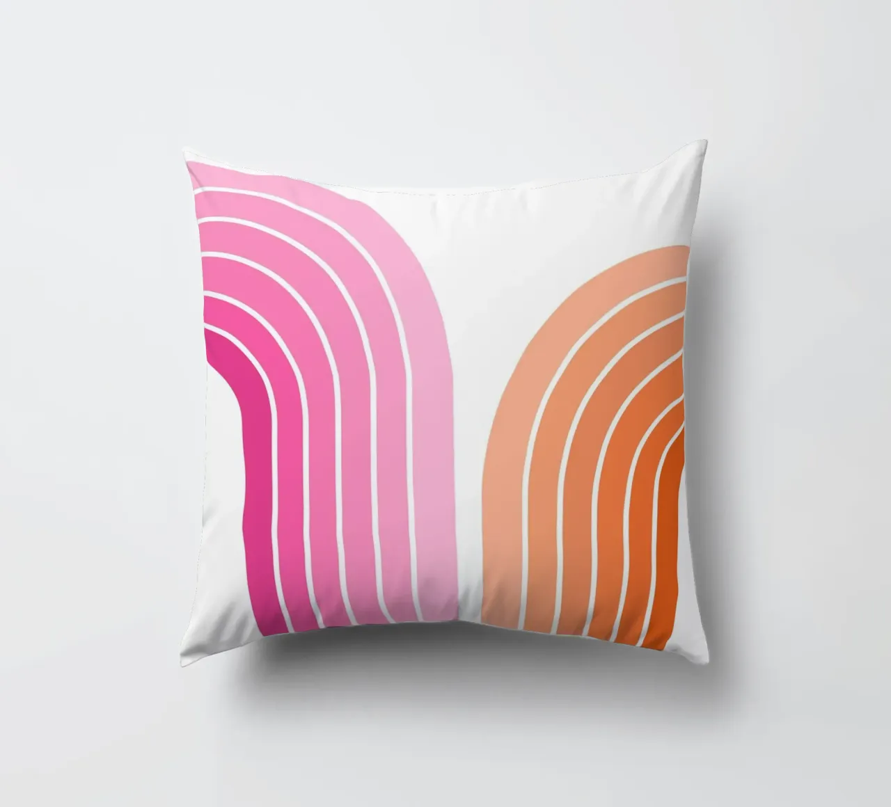 Composizione ad arco minimalista ispirata al Bauhaus con toni decisi cuscino da pdigitalprints