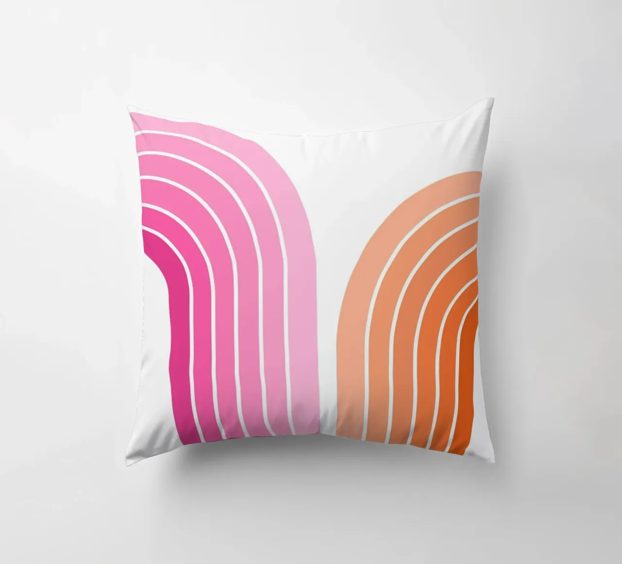 Composizione ad arco minimalista ispirata al Bauhaus con toni decisi cuscino da pdigitalprints