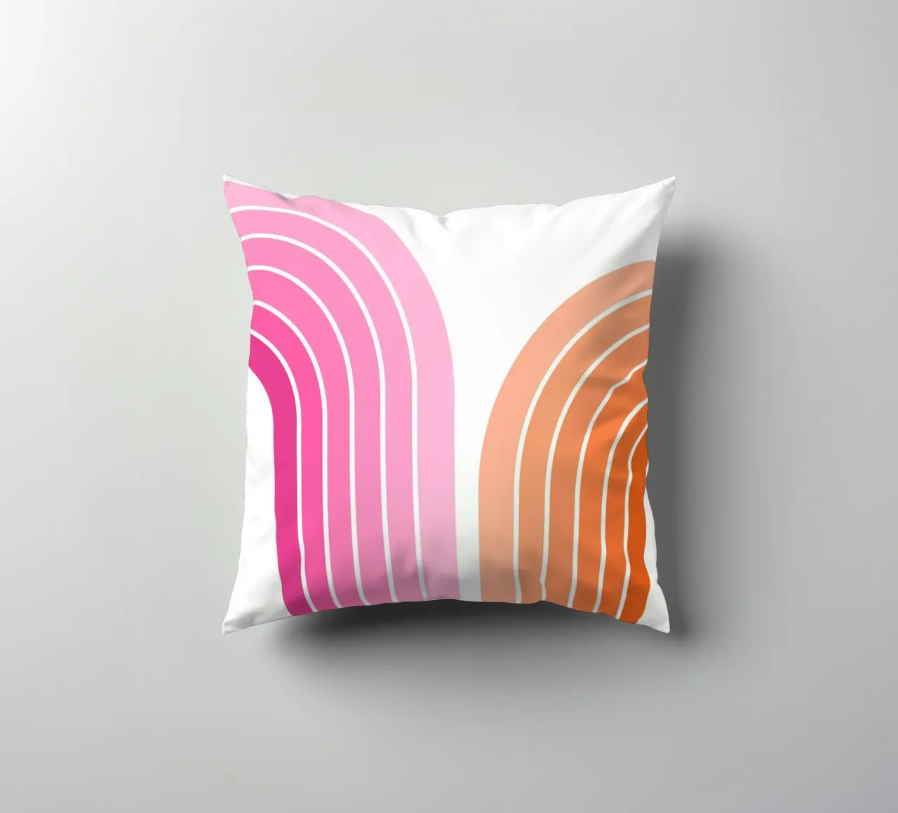 Composizione ad arco minimalista ispirata al Bauhaus con toni decisi cuscino da pdigitalprints