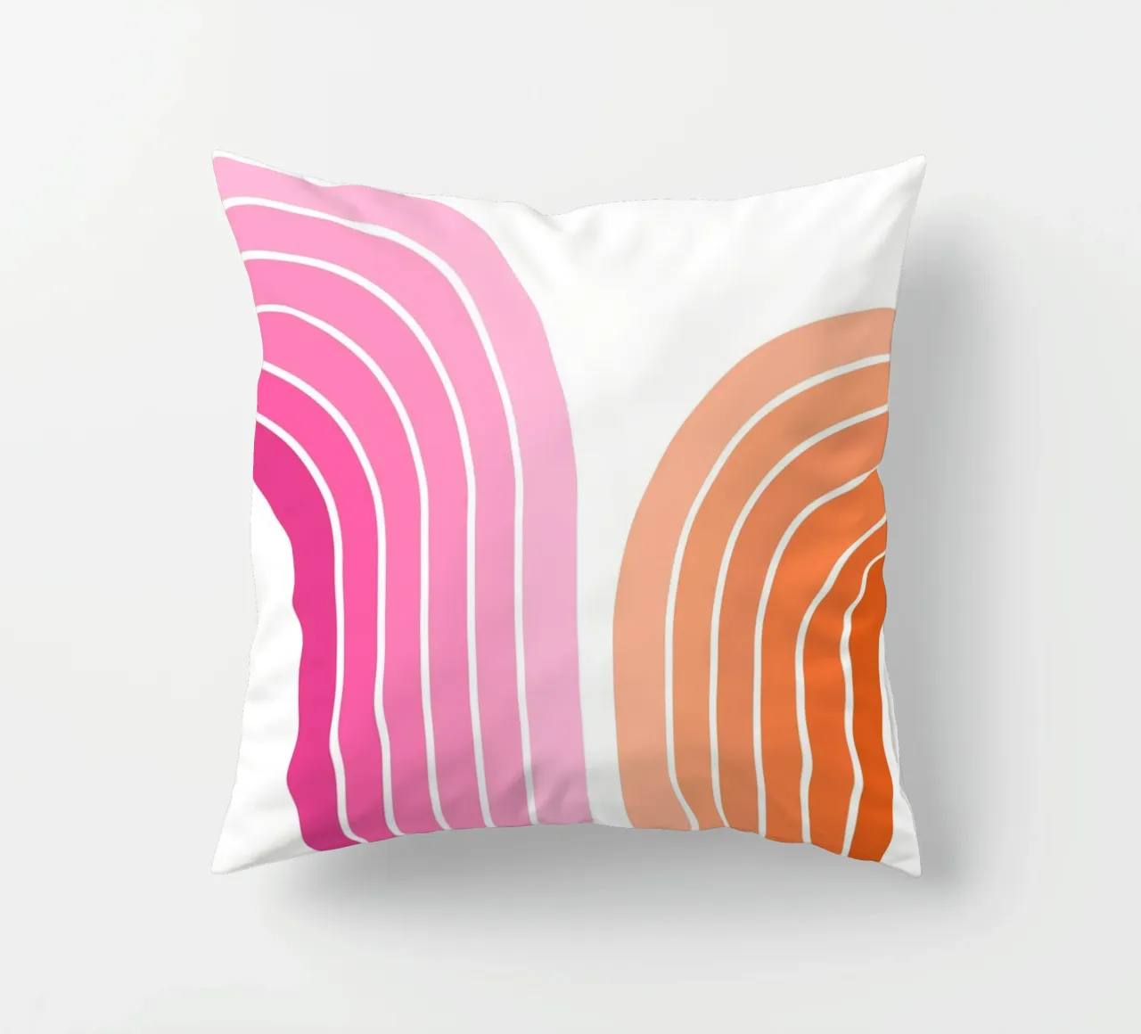 Composizione ad arco minimalista ispirata al Bauhaus con toni decisi cuscino da pdigitalprints