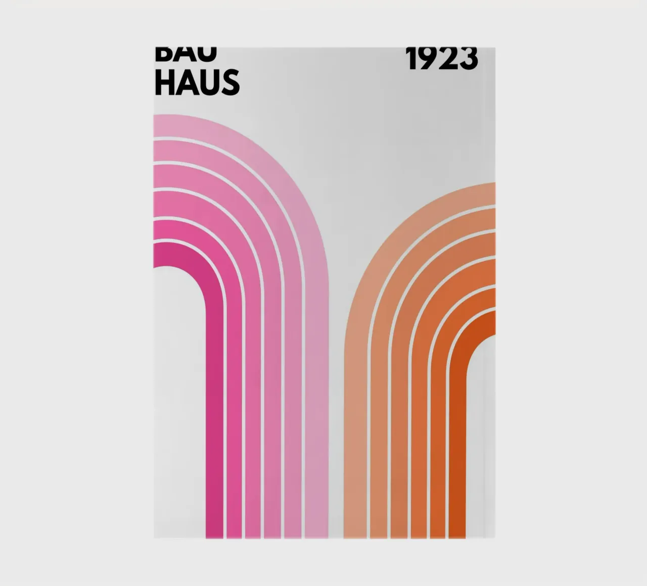 Minimalist Bauhaus Inspired Arch Composition in Bold Tones notebook by pdigitalprints