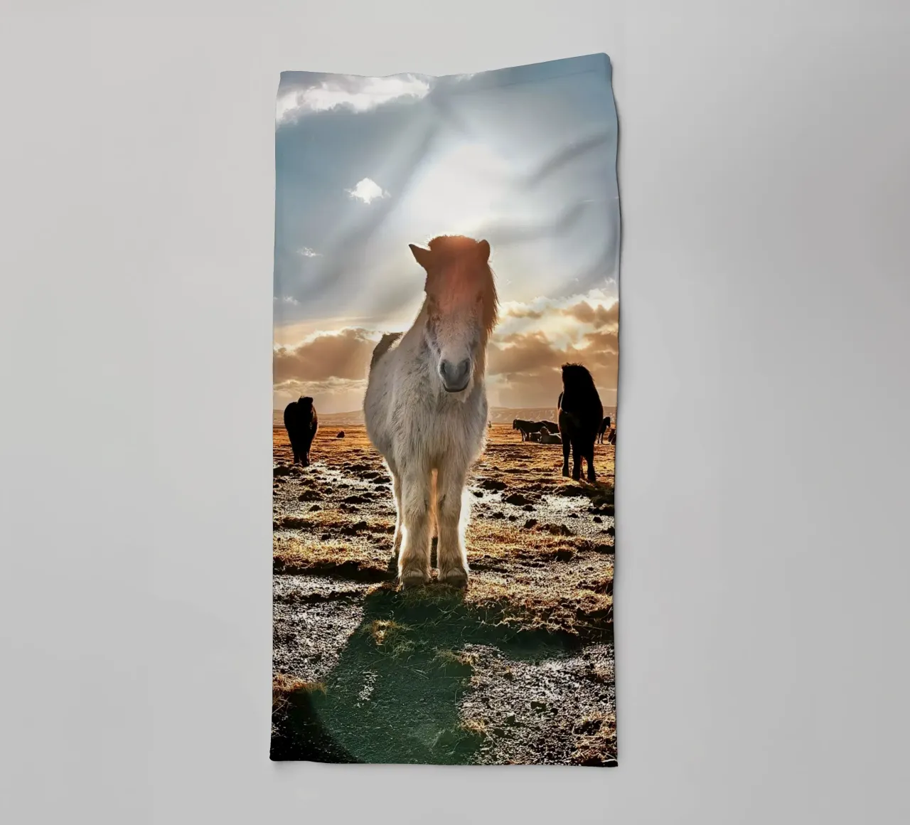 Holy Fluffy Iceland Pony towel by Thilo Grøsch